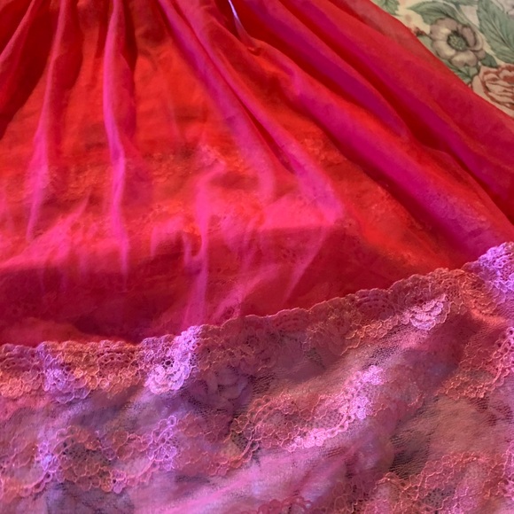 Victoria Secret Women’s Elegant Pink Lace Nightgown Size Medium - Picture 4 of 9